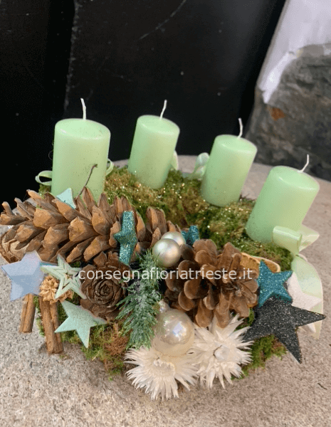 Corona dell' Avvento di muschio Verde